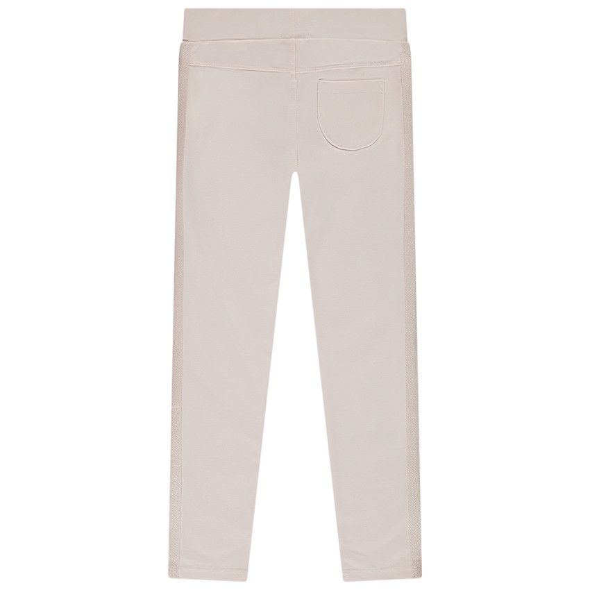 Jegging en milano uni à bandes pour fille - Rose