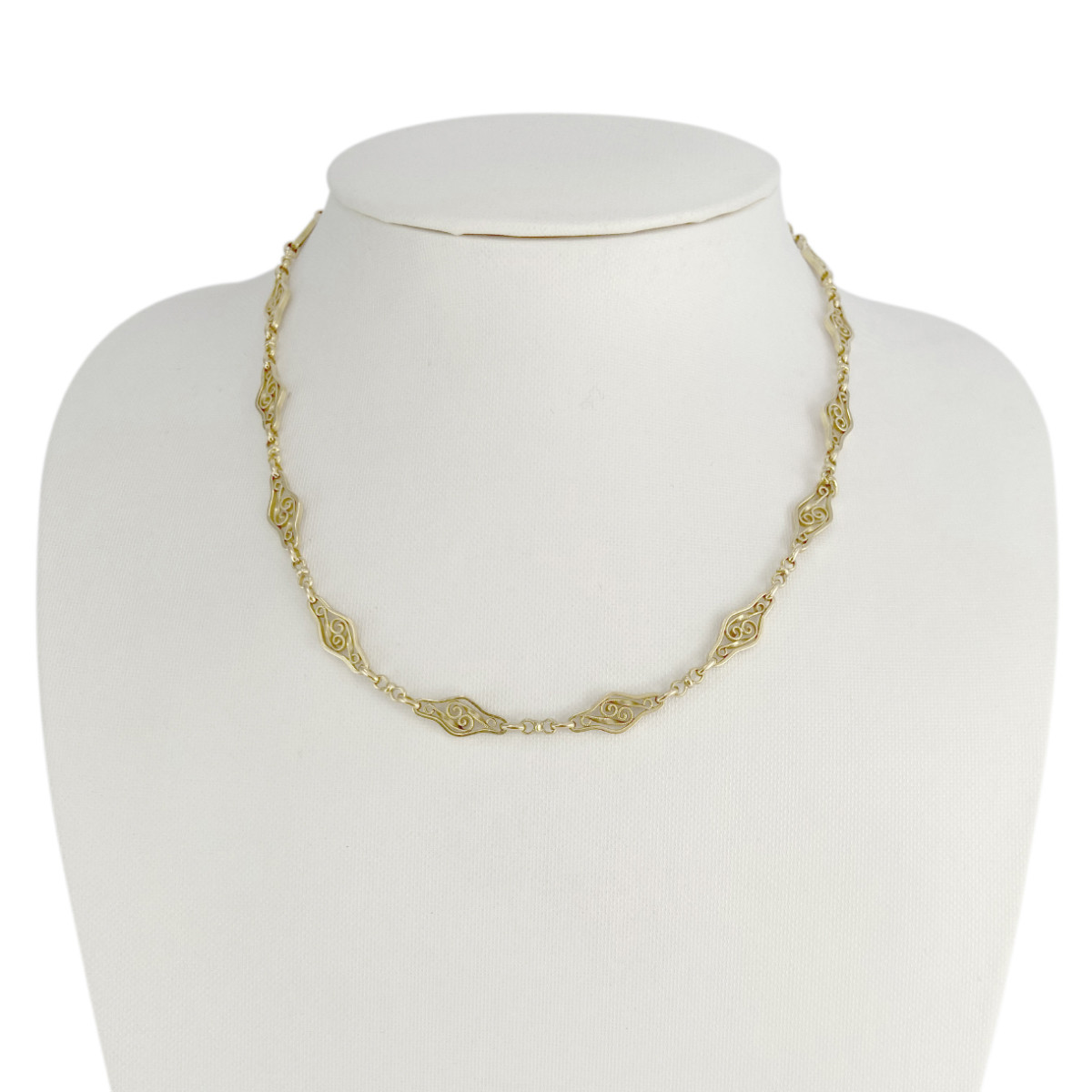 Collier d'occasion or 750 jaune maille fantaisie 43 cm