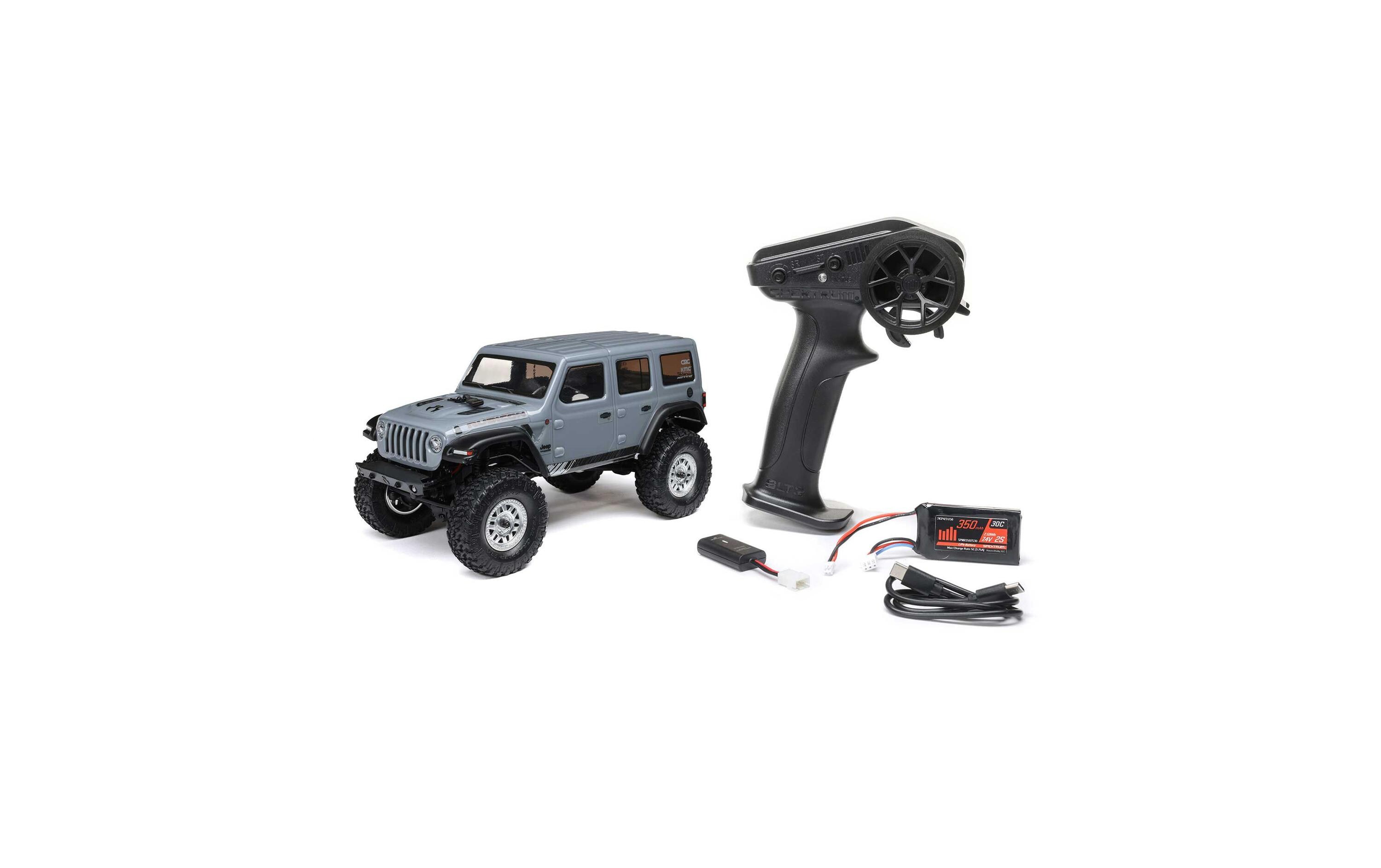 Scale Crawler SCX24 Jeep JLU Wrangler Grau, RTR, 1:24<br>4WD Mini Crawler im Massstab 1:24