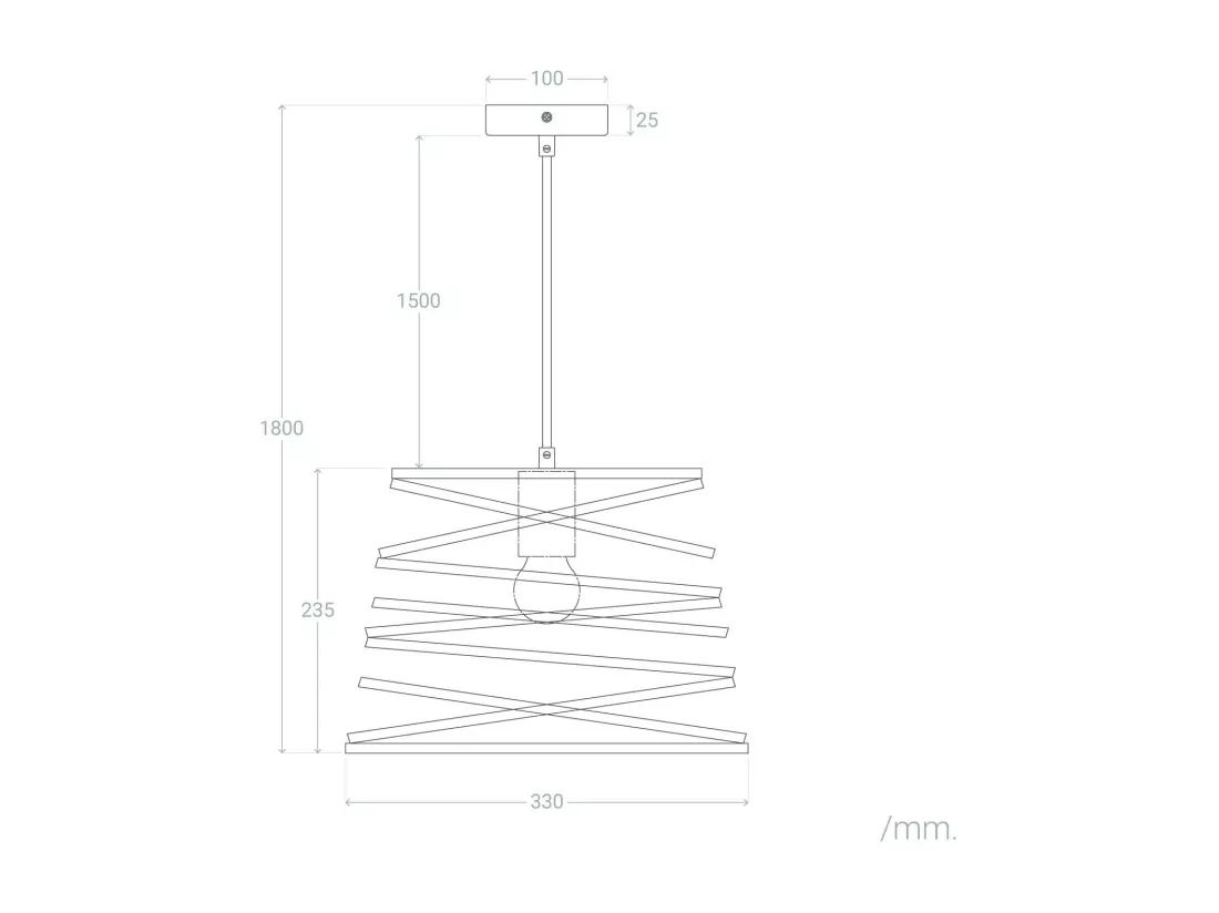 Suspension Métal Hura Noir
