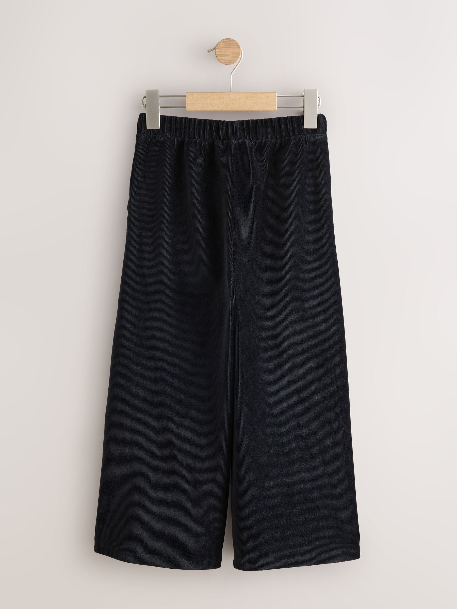 Zwart - Cord Wide Leg Trousers (3-16yrs)