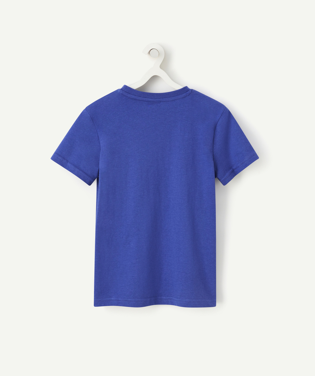 T-SHIRT MANCHES COURTES GARÇON BLEU AVEC POCHE