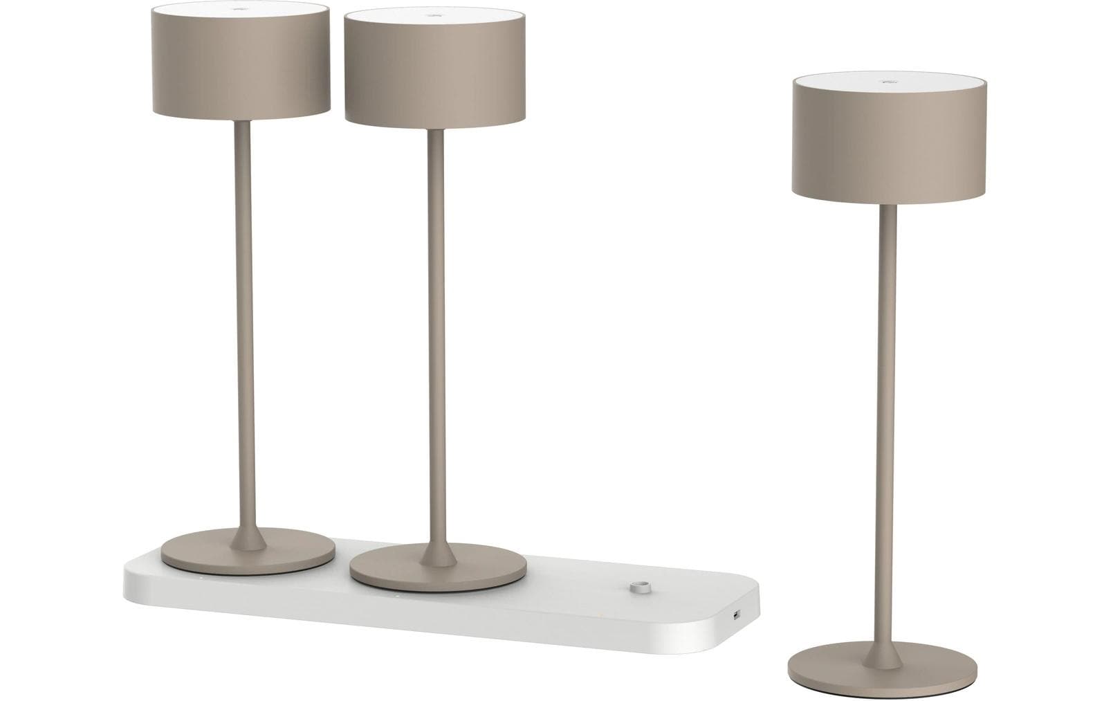 Tavolo 3er Set, Sand<br>Akku-Tischleuchte 3er-Set mit Ladestation