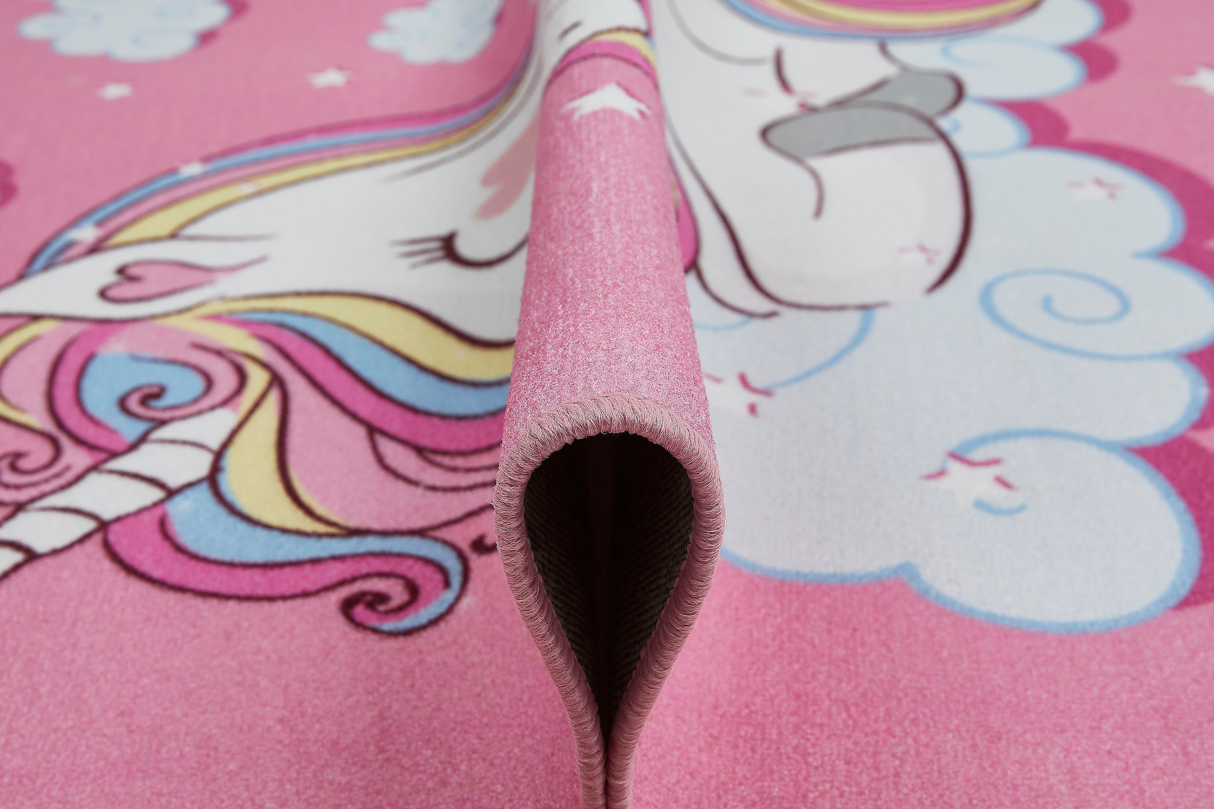 Andiamo Kinderteppich »Einhorn« rechteckig 6 mm Höhe Kurzflor, Motiv Einhorn, Kinderzimmer