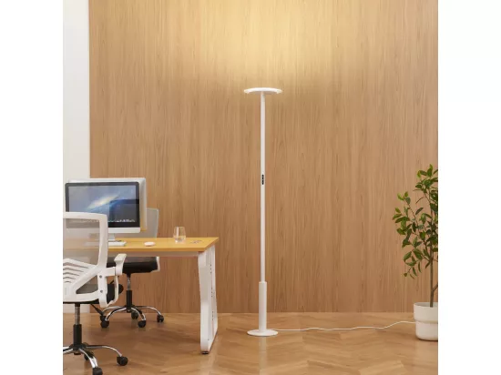 Grand lampadaire de bureau blanc LED dimmable - Lelia