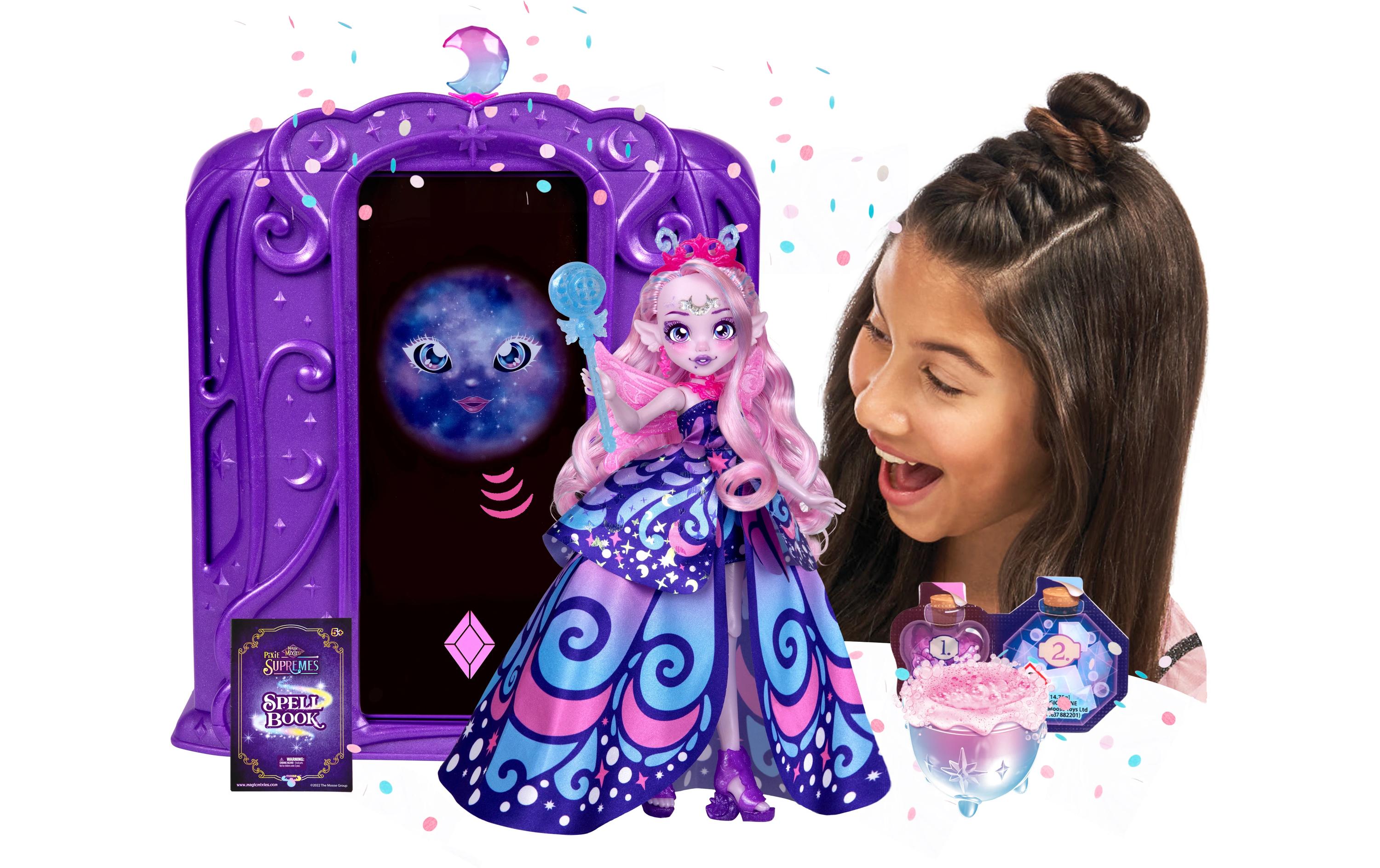 Magic Mixies Pixie Supremes Fashion Doll LunaBewegliche Butterfly-Pixling-Puppe mit ihrem magischen Spiegel
