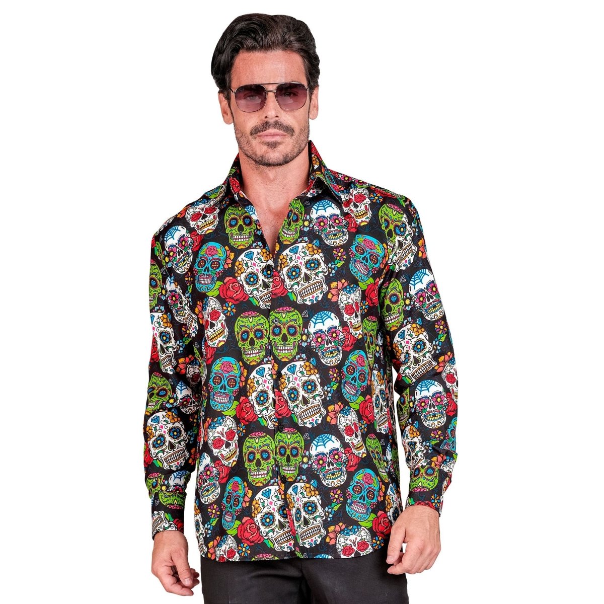 Dia De Los Muertos Blouse Heren