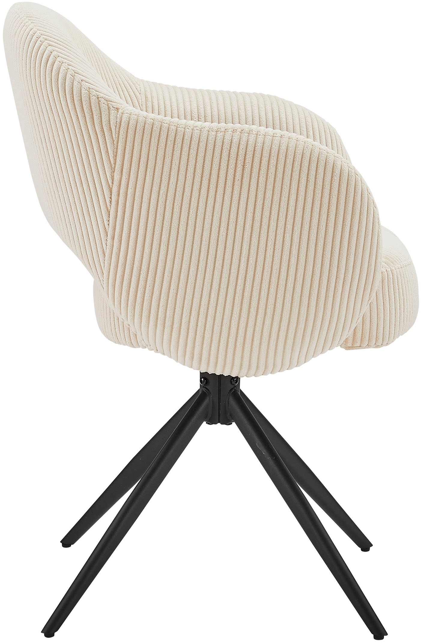 SalesFever Armlehnstuhl »Manchester Cord-Bezug« () 1 Stk.mit 360° Drehfunktion