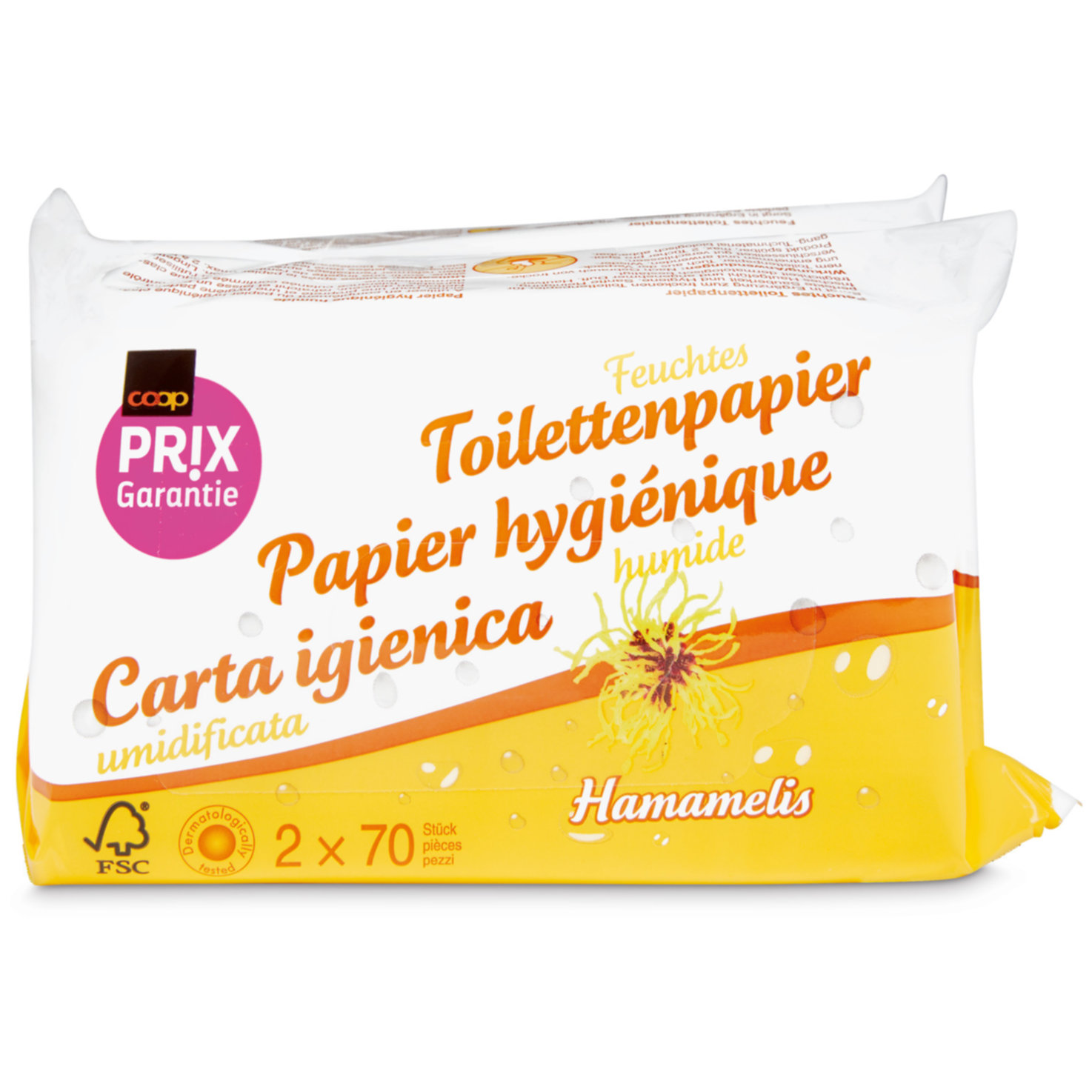 Prix Garantie feuchtes Toilettenpapier 2x70 Stück