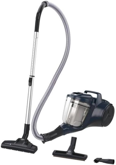 Hoover HP1 Staubsauger ohne Beutel, kompakt und leistungsstark, Schlitten mit Kabel, leicht, EPA-Filter, 2-l-Tank, integriertes Zubehör [HP110HM 011]