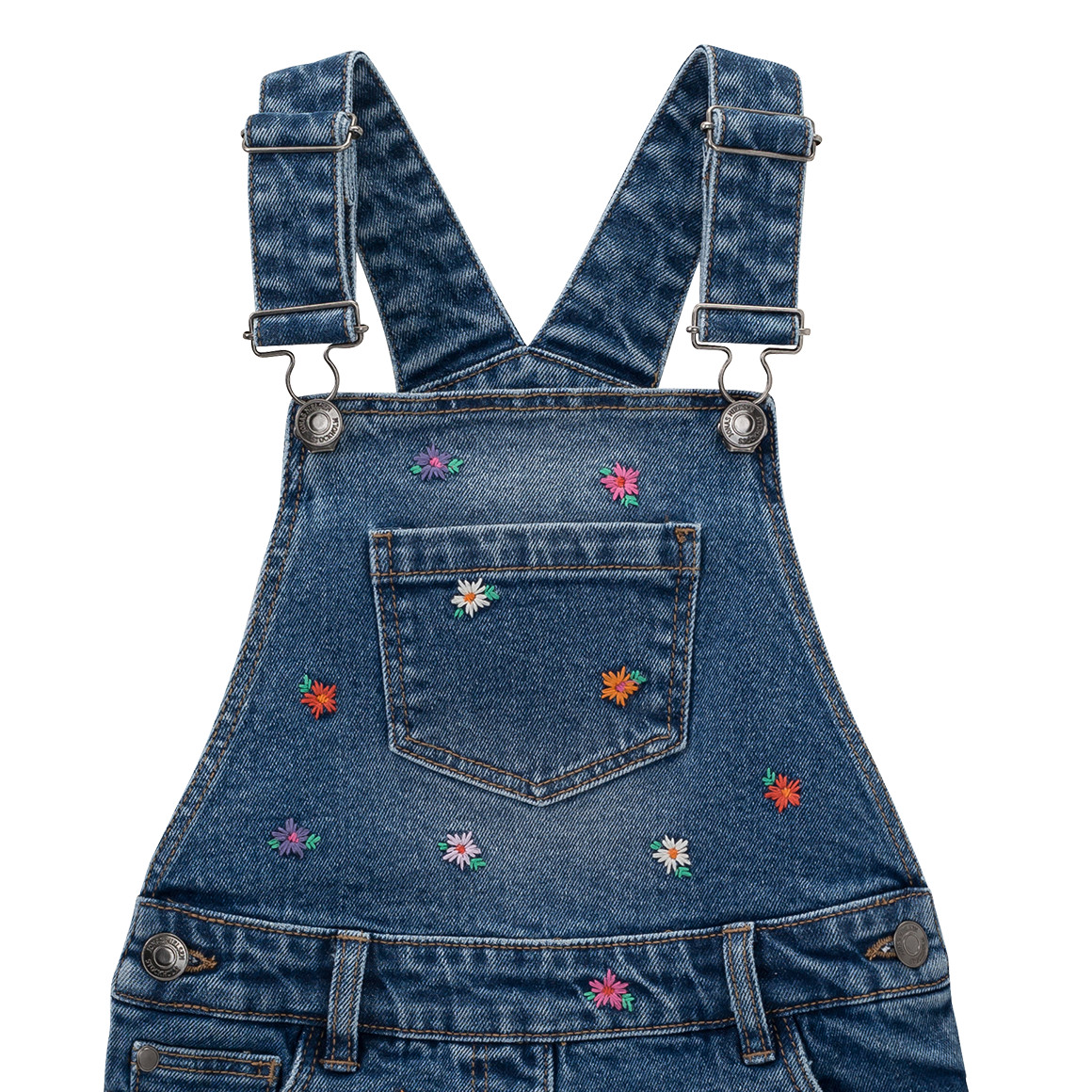 Jonas Nielsen Mädchen Latzhose mit Stickerei blau