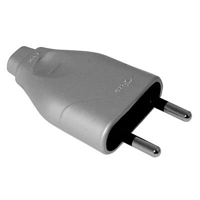 Fiche mâle 6A métal Diall