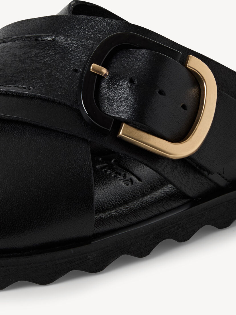 Leren Slipper - zwart