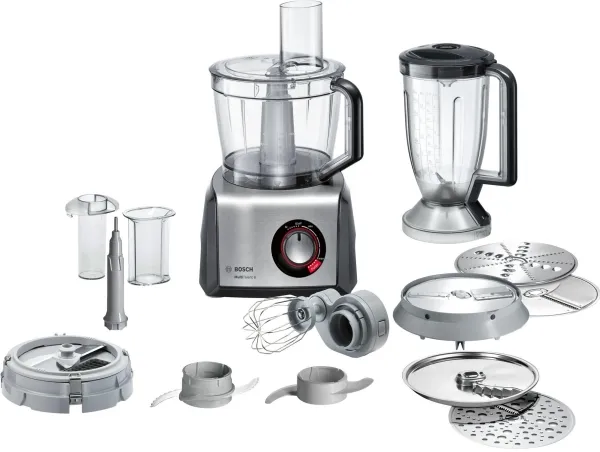 Bosch MultiTalent 8 MC812M865 - Køkkenmaskine - 1250 W - børstet rustfrit stål/sort