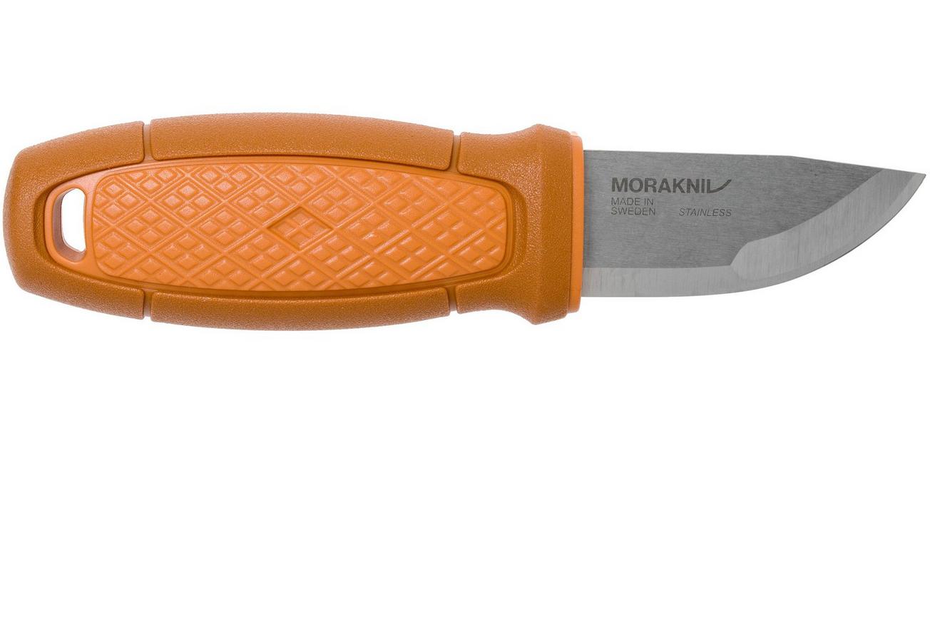 Mora Eldris Burnt Orange 13502 nekmes met luxe schede en firesteel