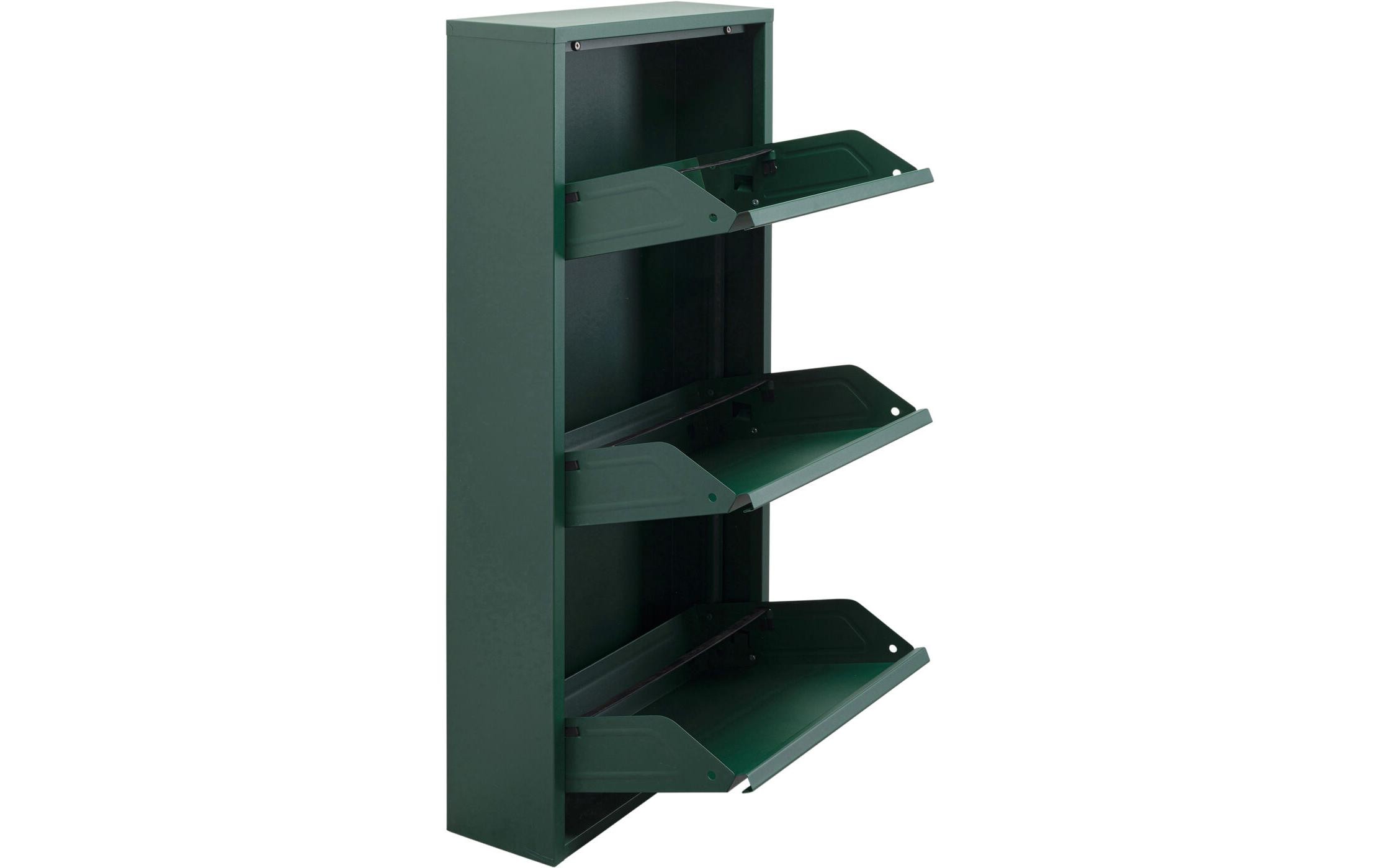 Schuhschrank Caruso 3-er, 50 x 103 cm, Grün<br>Schuhschrank