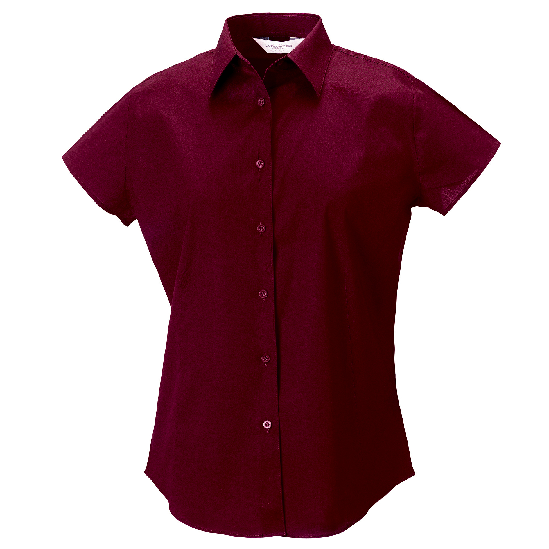 Russell Collection J947F - Chemise ajustée manches courtes facile d’entretien pour femme