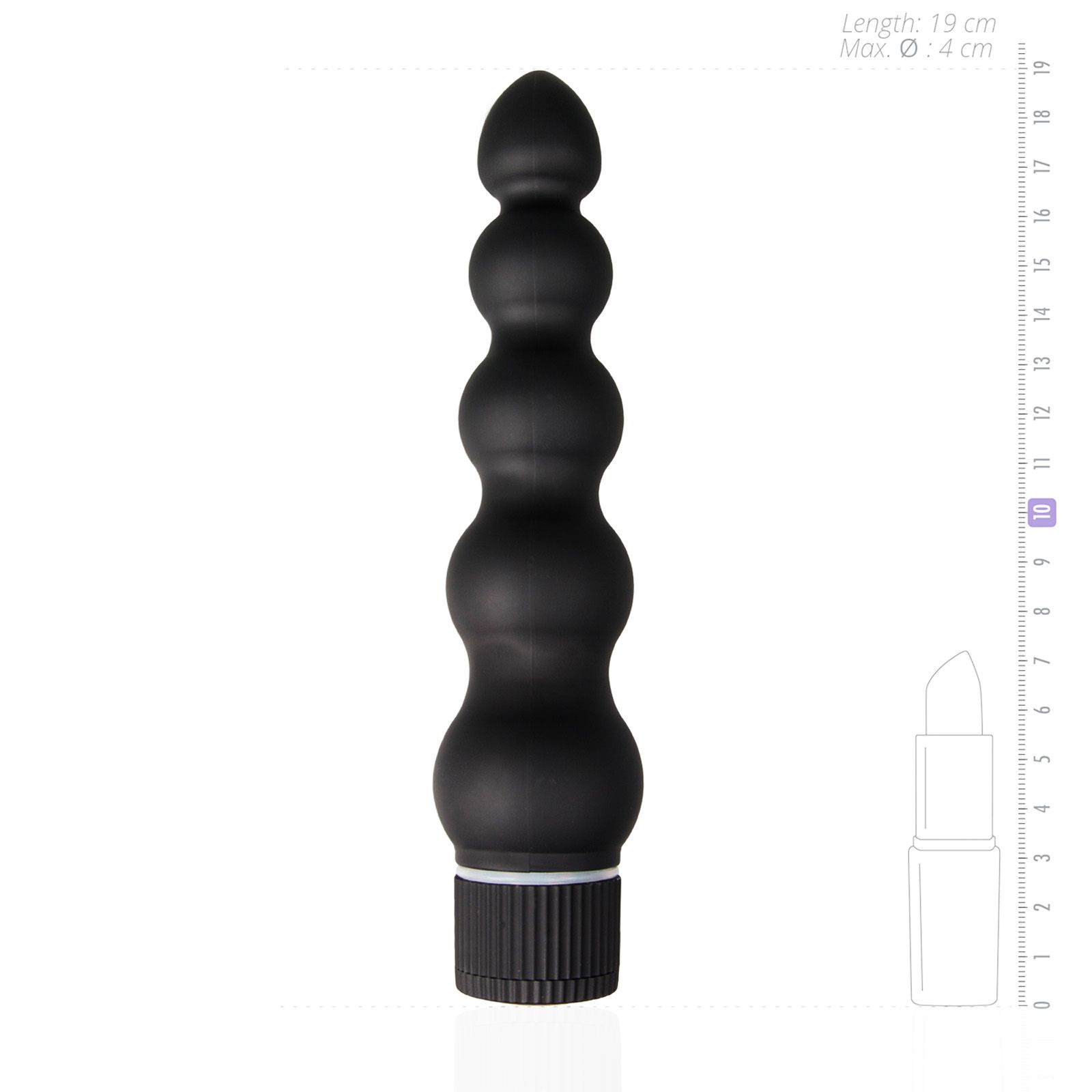 Lovelyness - Anal Kugel Vibrator in Schwarz aus Kunststoff