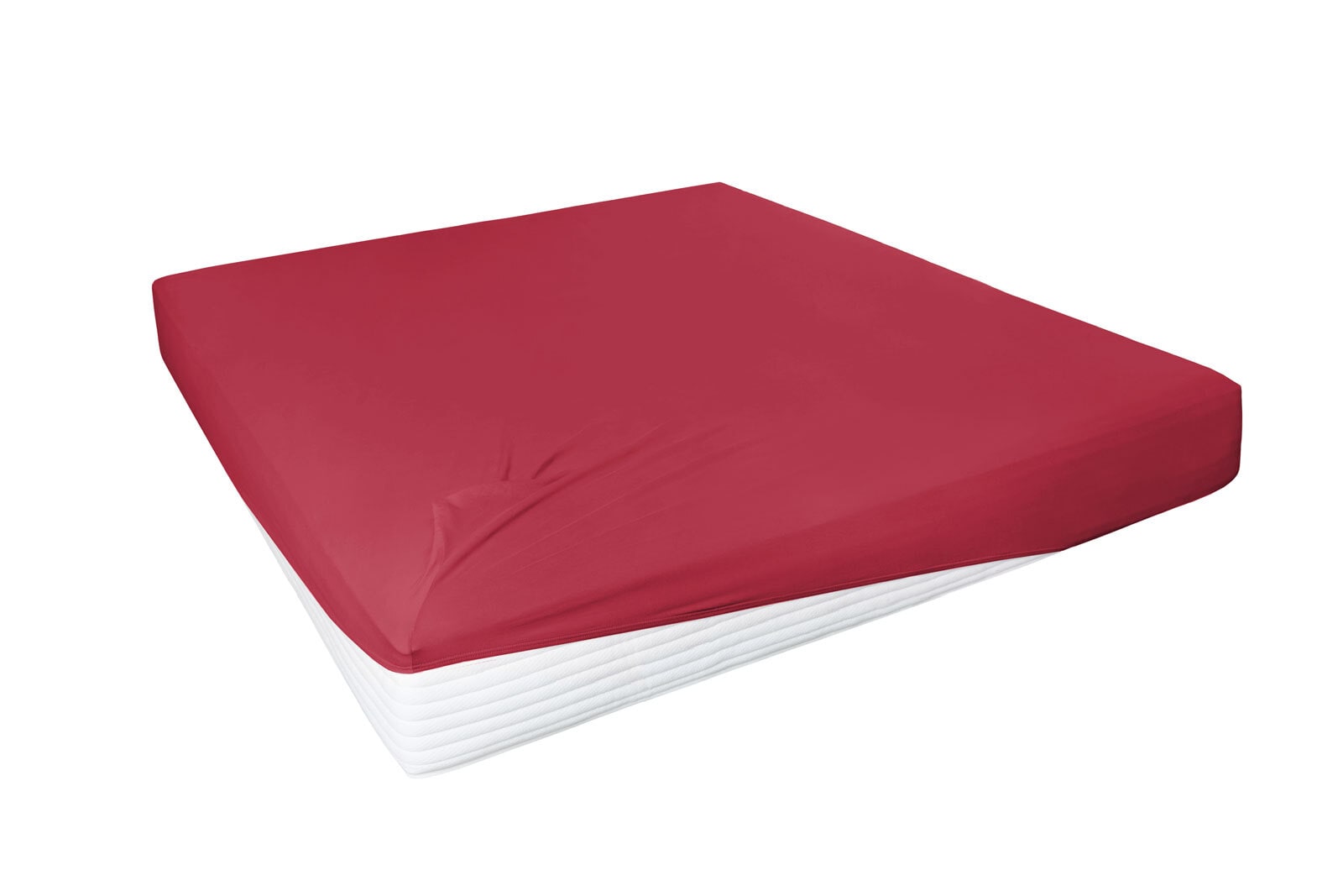 Vario Spannbetttuch Stretch Elasthan-Feinjersey 140 x 200-160 x 220 cm rot