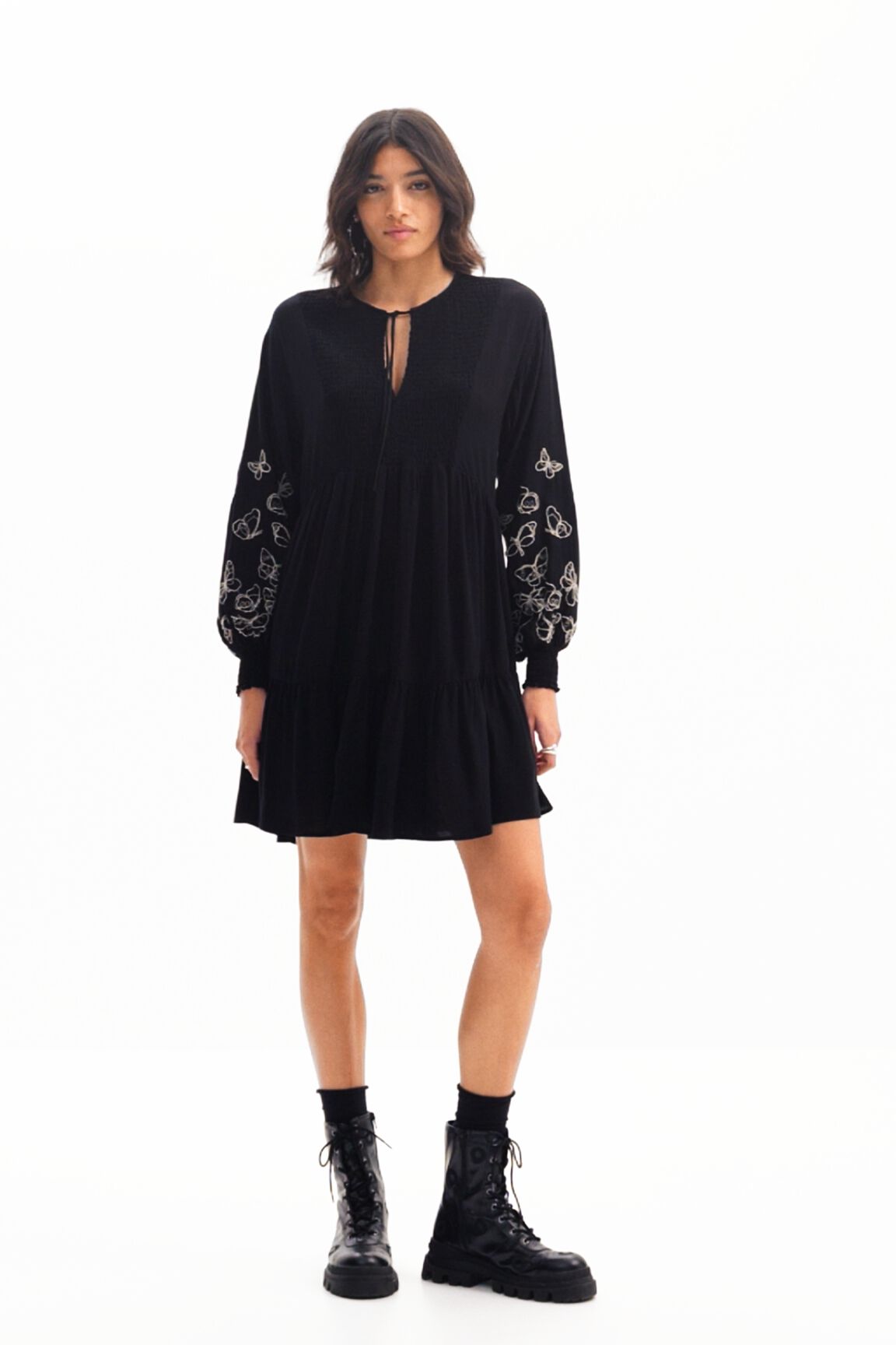 vestido curto túnica menina borboletas