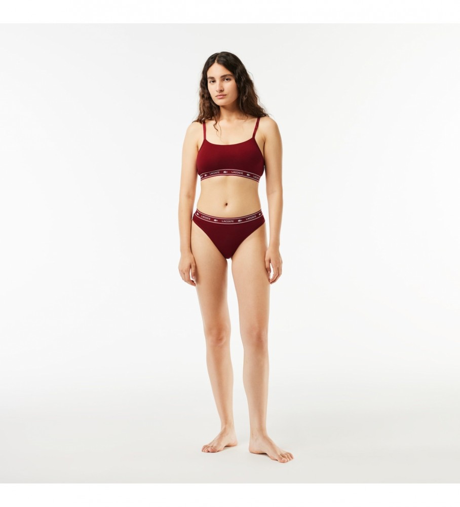 Lacoste Tanga Marca bordô