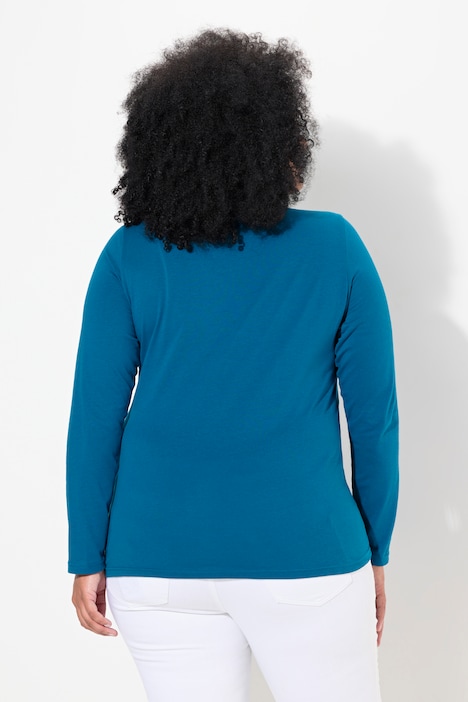 Shirt, Slim, V-Ausschnitt, Langarm