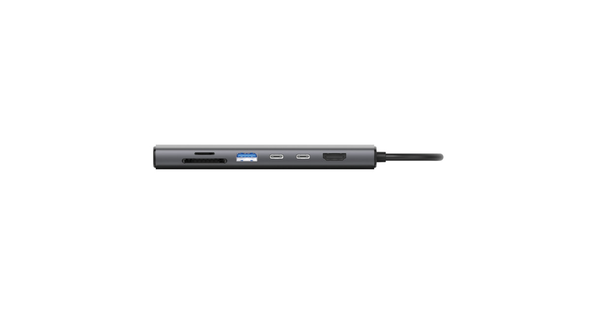 Sitecom6 in 1 USB-C Multiport Adapter LAN dockingstation  (Grijs)