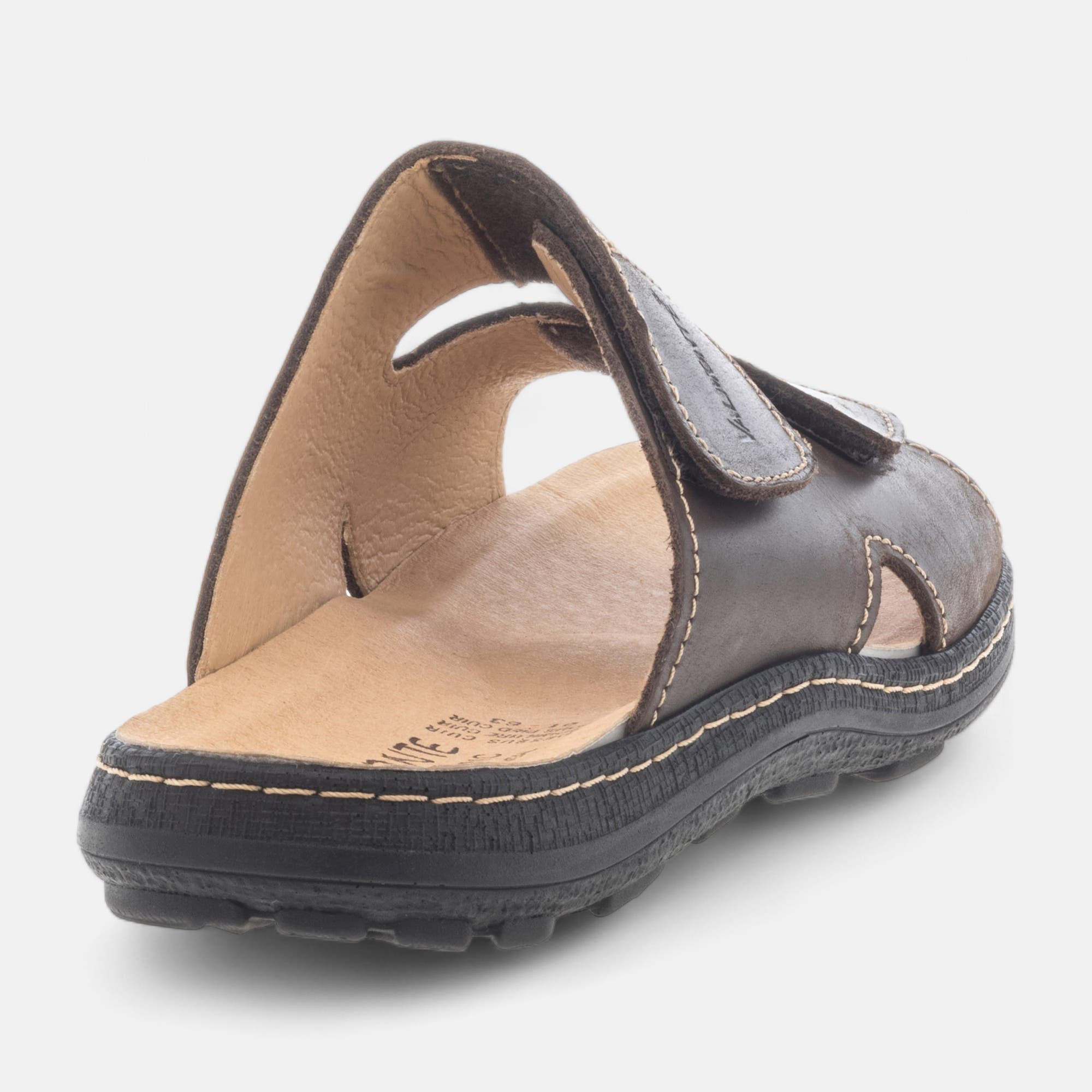 Mules Homme en cuir marron