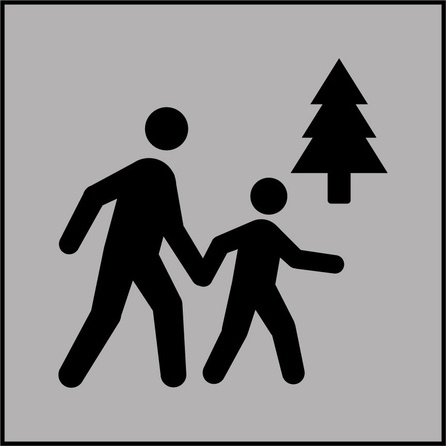 Panneau d'information - Espace naturel accessible au public - ISO 7001 - Gravoply