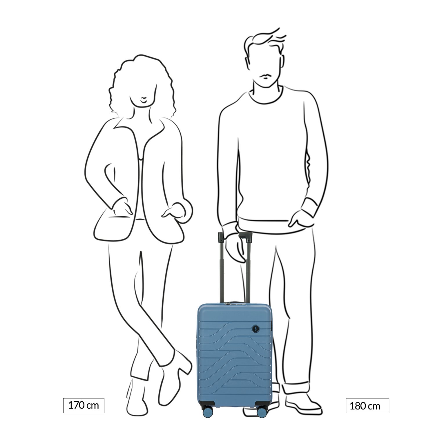 Bric's Ulisse Trolley 55 grey blue