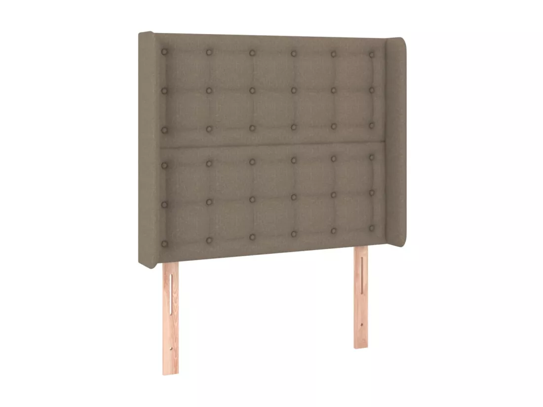 Sommier tapissier avec matelas et LED Taupe 90x190 cm Tissu