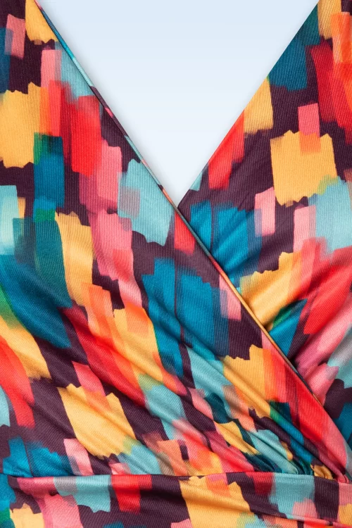 Vintage Chic for Topvintage Fresia Geo maxi jurk in multi
