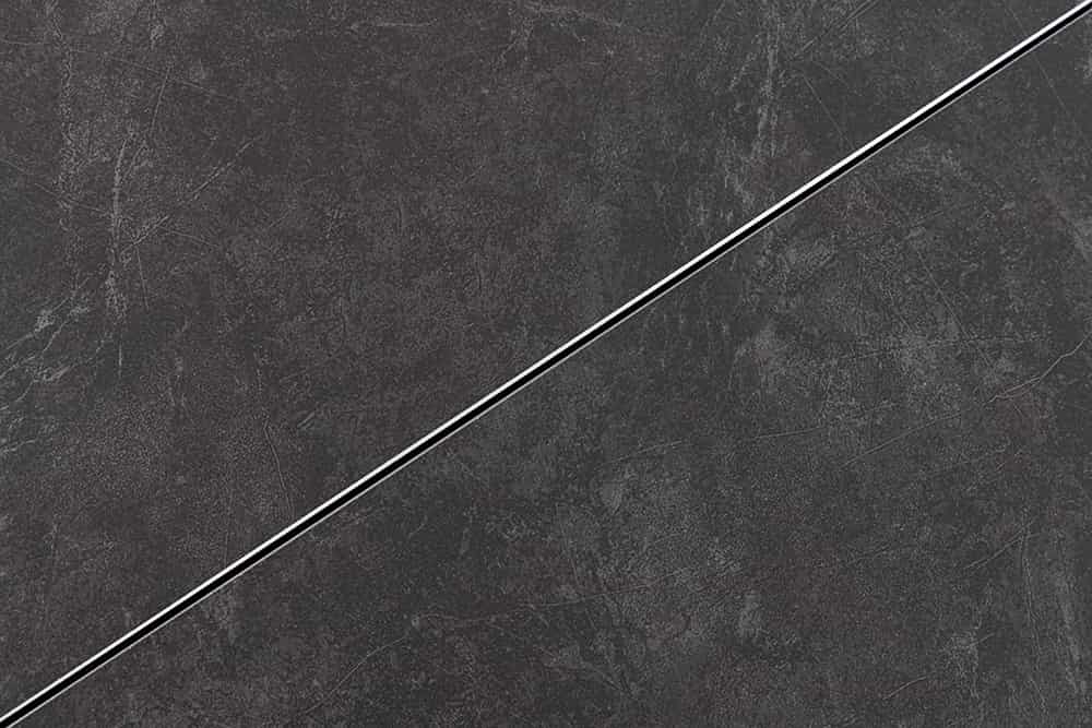 Ausziehbarer Esstisch ETERNITY 160-200cm graphit grau Keramik schwarz Metall