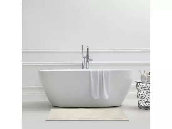 Tapis de bain déco graphique arc en coton 60x120cm