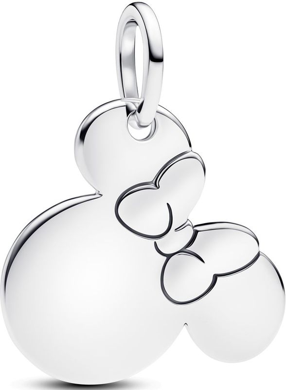 Pandora Collabs 925 Sterling Silver Disney Engravable Minnie Mouse Charm 793993C00