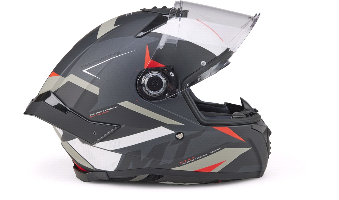 Styrthjelm fullface MT Thunder 4 SV Exeo B5 mat antracit/rød str. XL