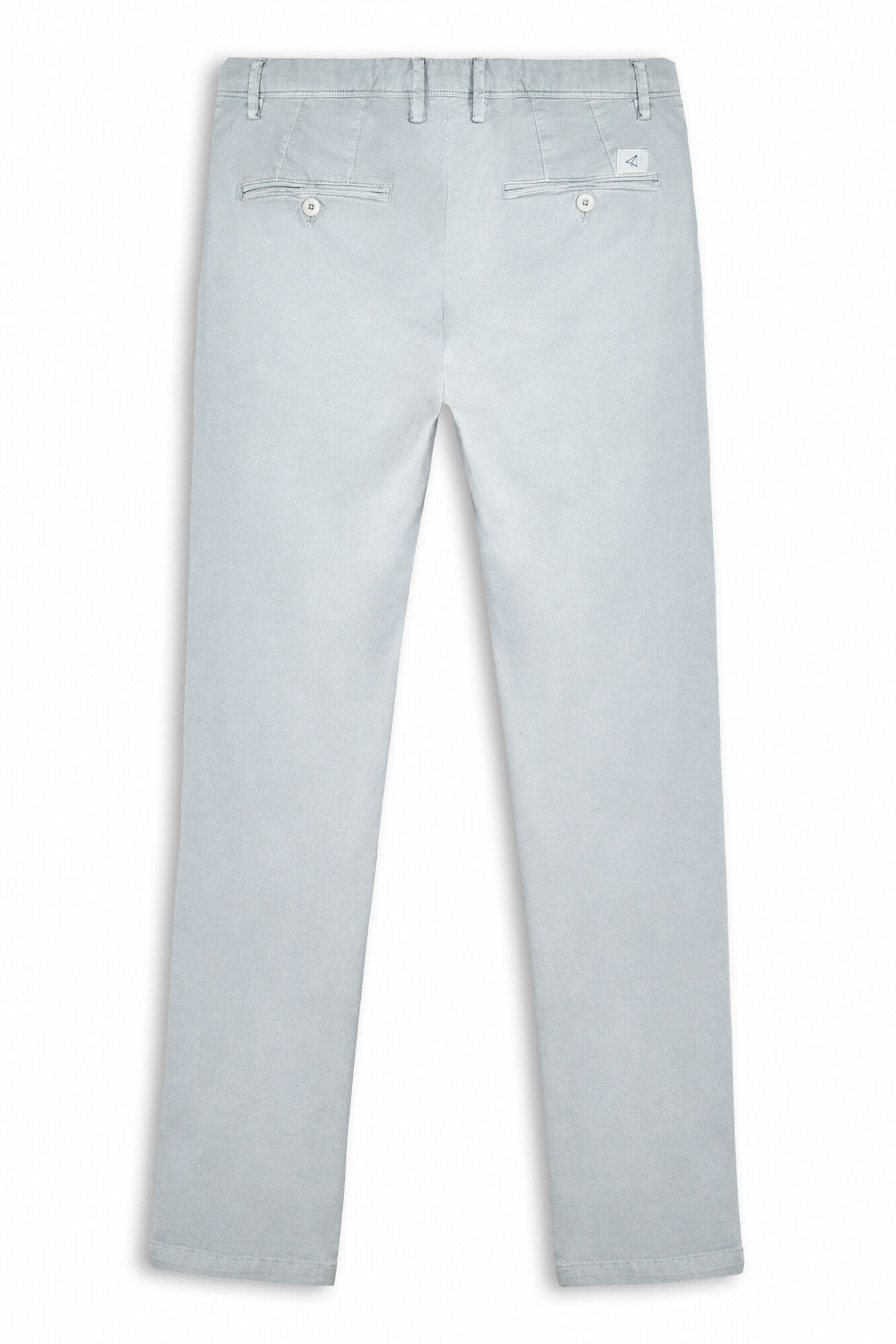 Calça chino slim com cintura elástica.