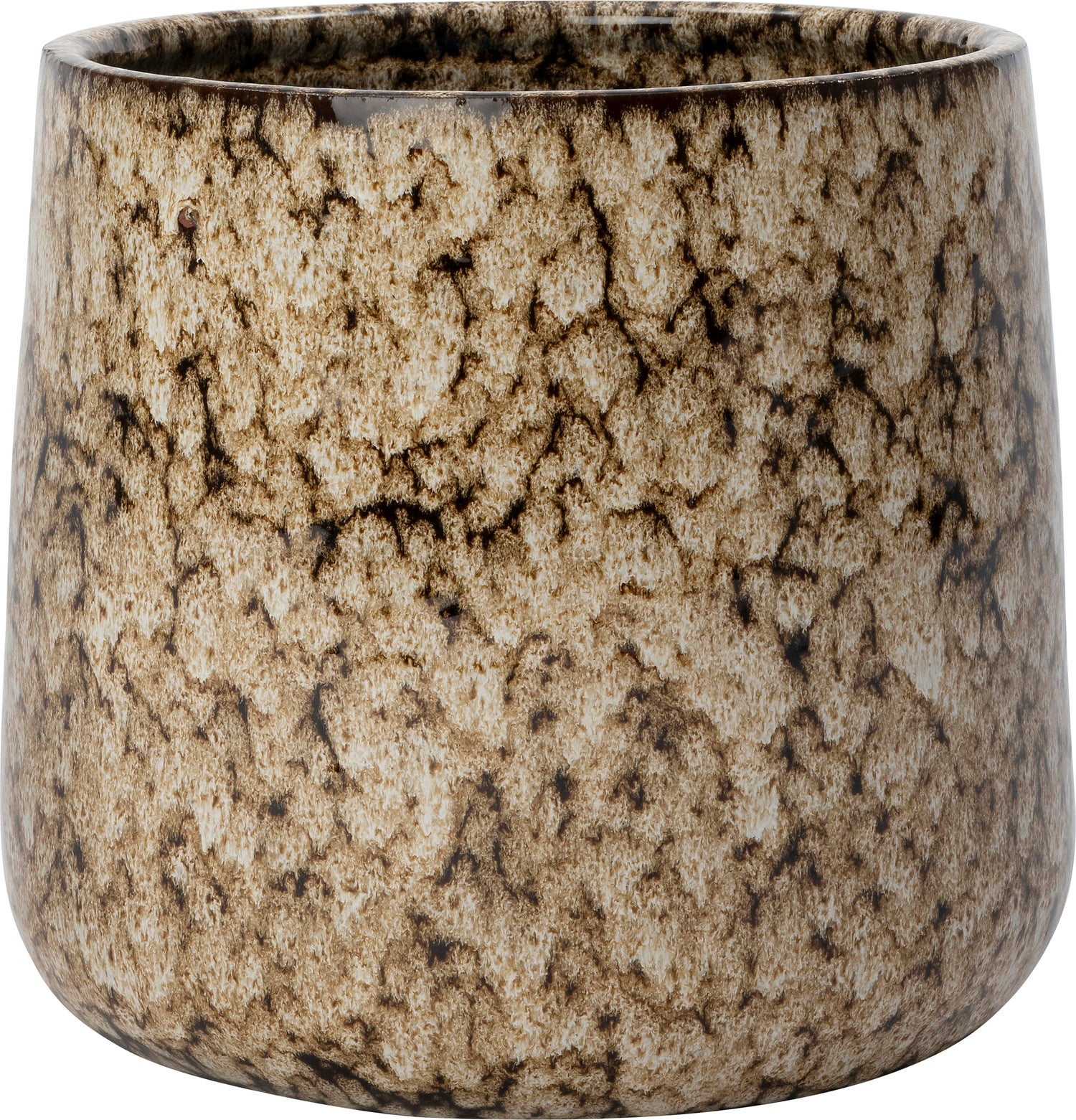Intratuin bloempot Miro bruin / crème D 21 H 19 cm