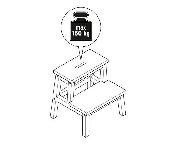 Tritthocker, Rubberwood