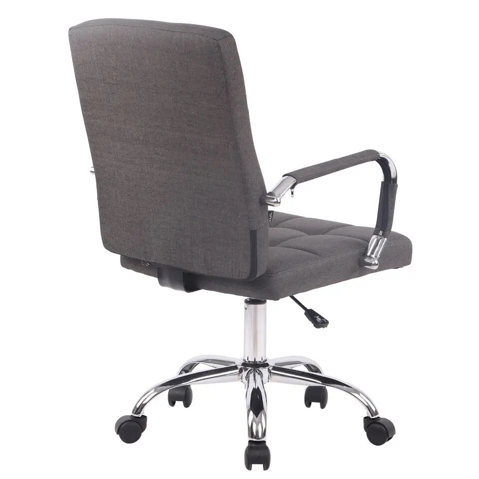 CLP Bureaustoel Deli PRO chroom Frame - Stof - donkergrijs