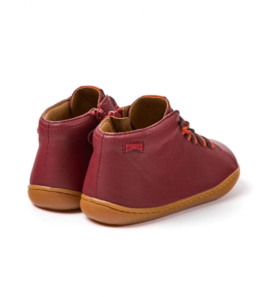 Chinelo Camper Peu Cami em couro marrom