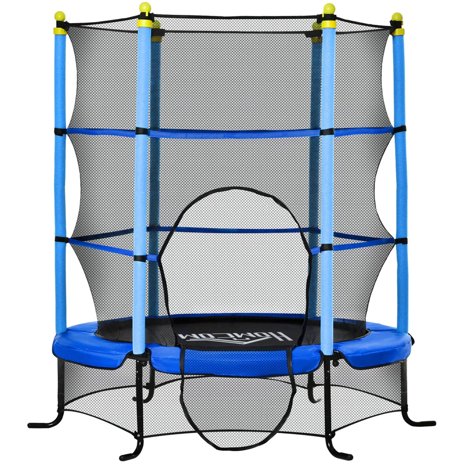 HOMCOM Trampolin mit Sicherheitsnetz blau