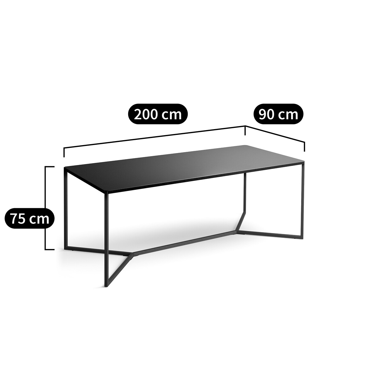 AM.PM<br>Mesa de metal de aço Romy
