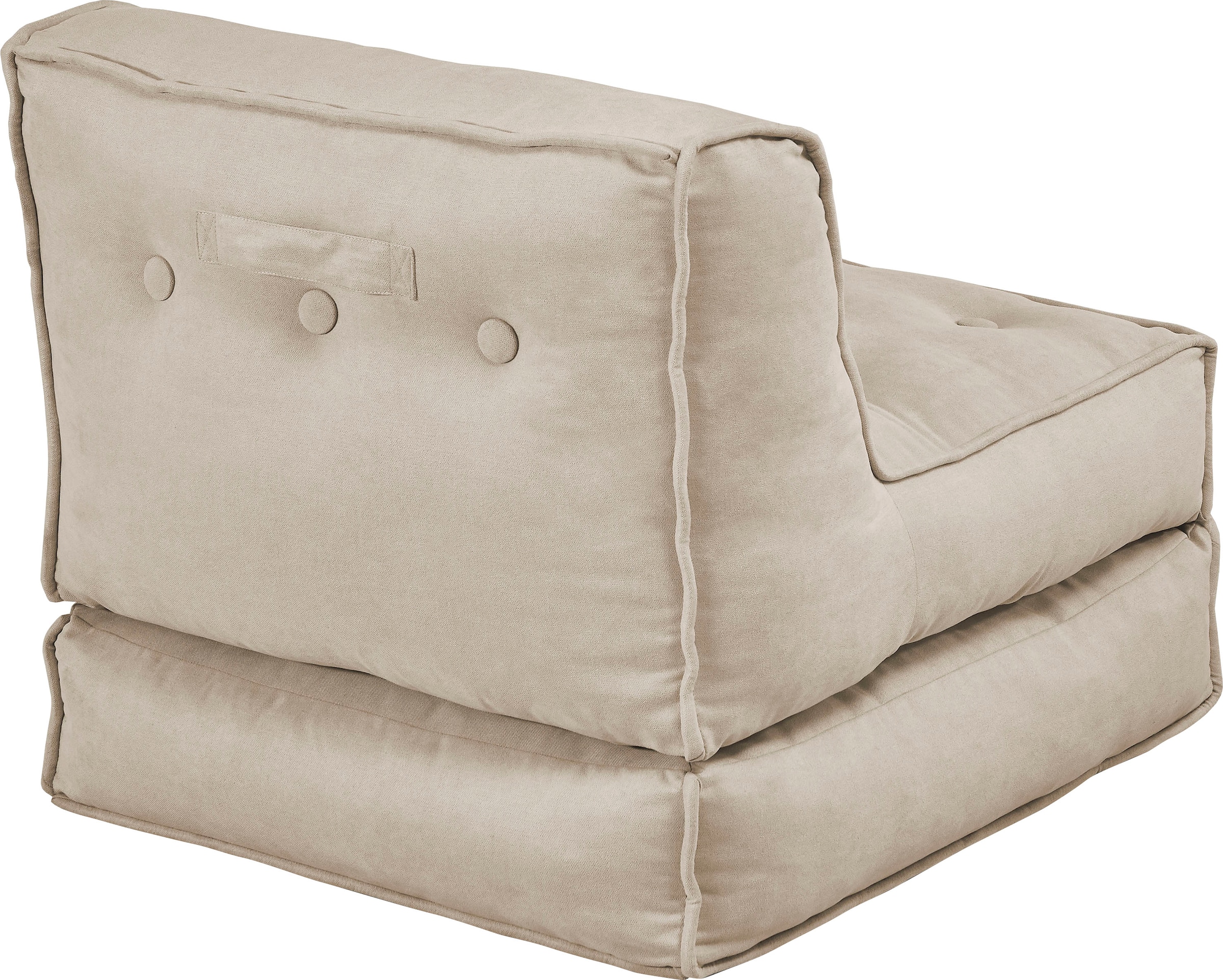 INOSIGN Sessel »Pia« Loungesessel  in 2 Grössen, mit Schlaffunktion und Pouf-Funktion.