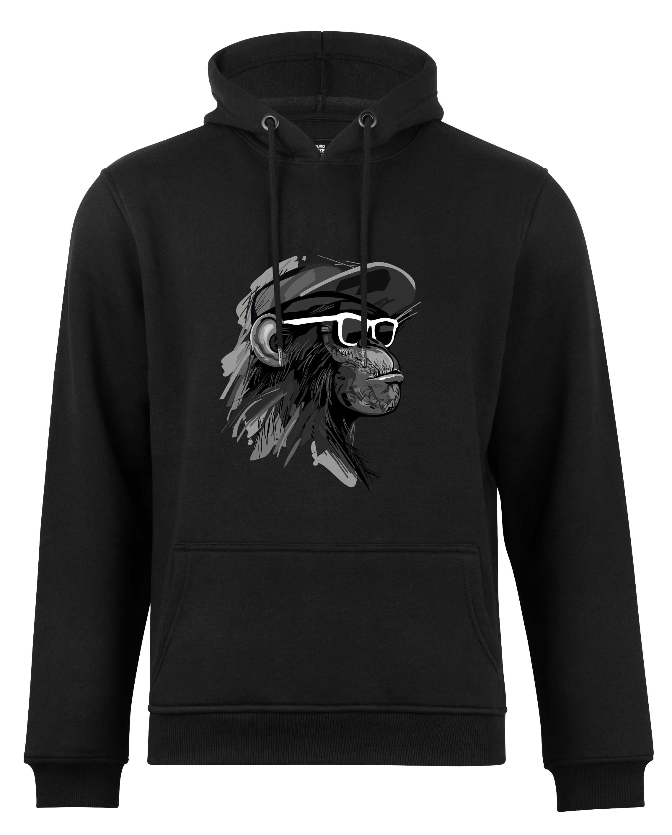 Cotton Prime® Kapuzensweatshirt mit Affenmotiv - Cool Monkey mit Brille