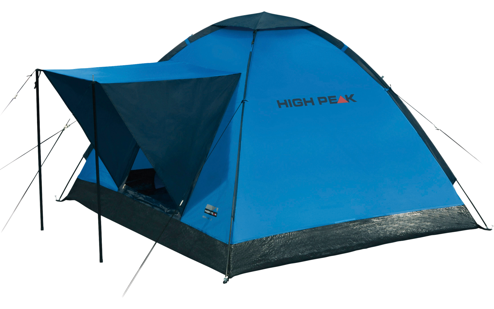 High Peak Beaver 3 freistehendes Einfachdach Kuppelzelt schwarz für 3 Personen