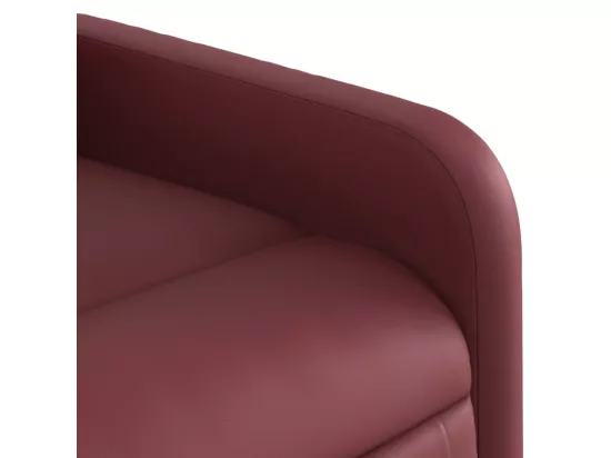 Fauteuil massant inclinable Rouge bordeaux Similicuir