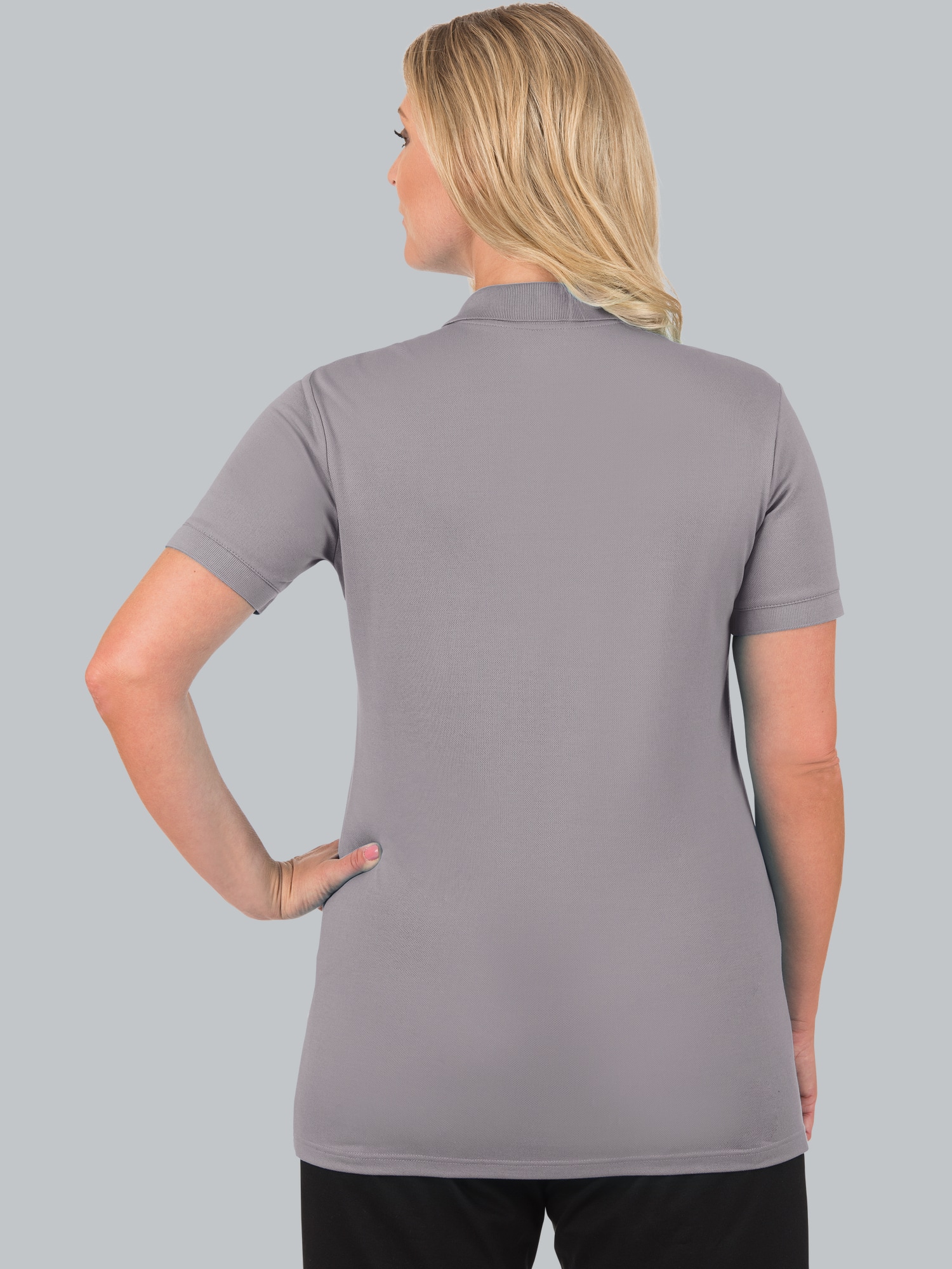 Poloshirt aus elast. Piqué Cool-grey