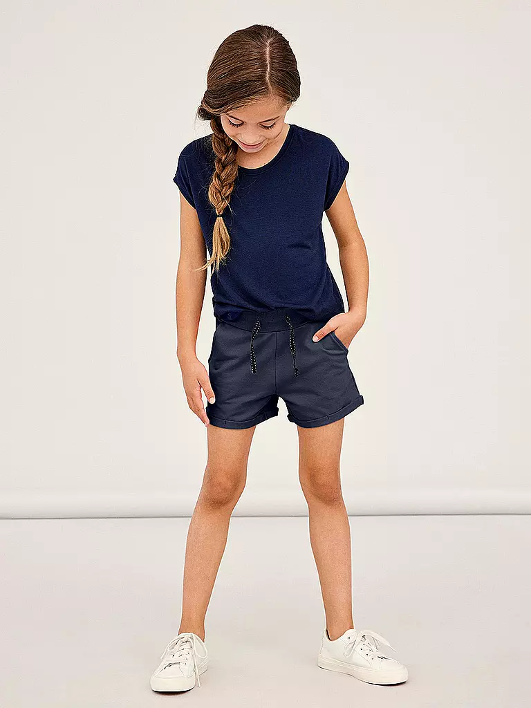 NAME IT Mädchen Sweatshorts NKFVOLTA blau