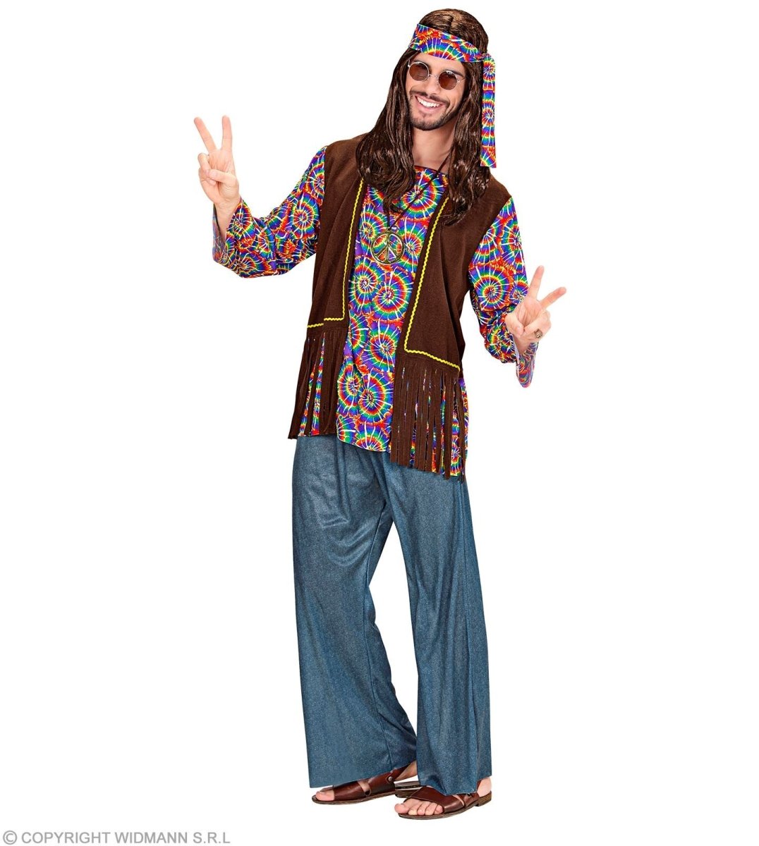 Hippie 60S Kostuum Heren 5 delig